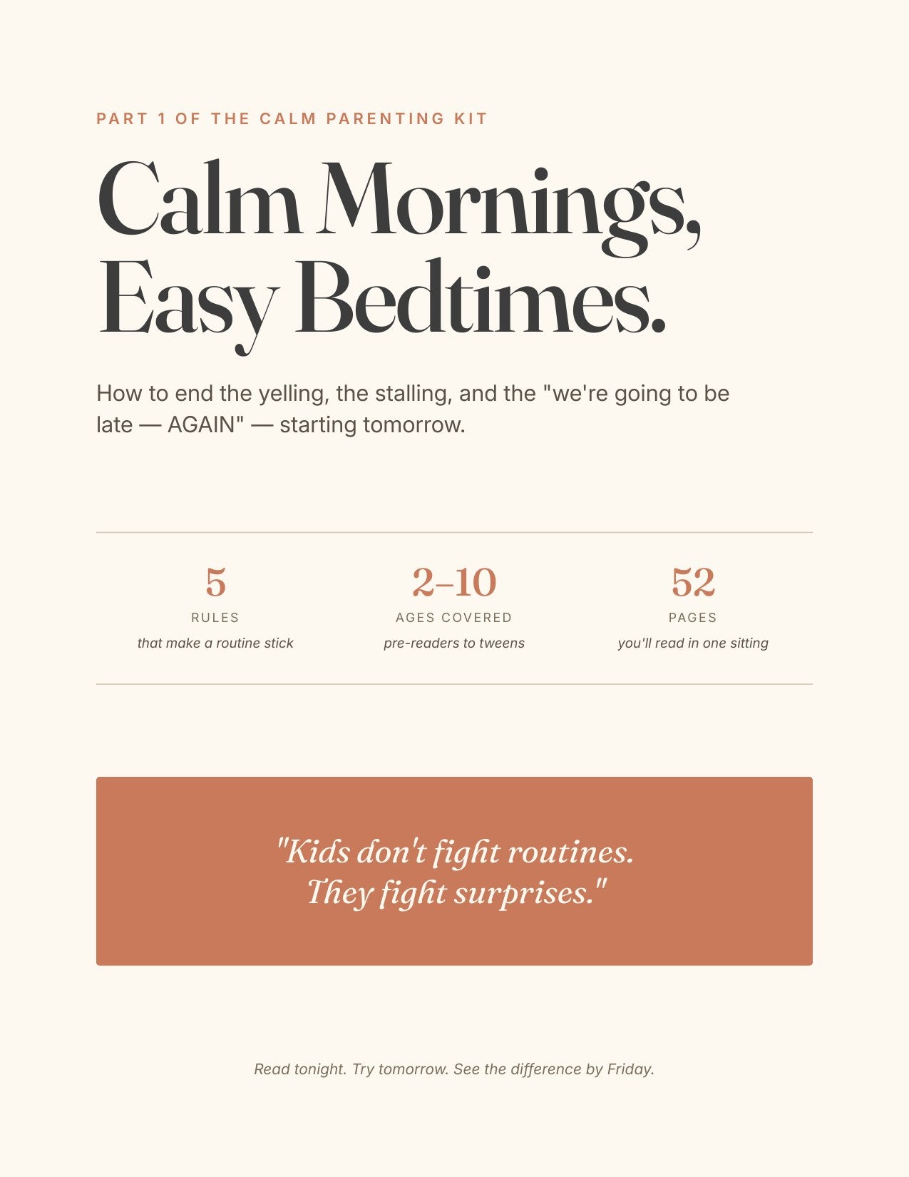 Calm Mornings, Easy Bedtimes