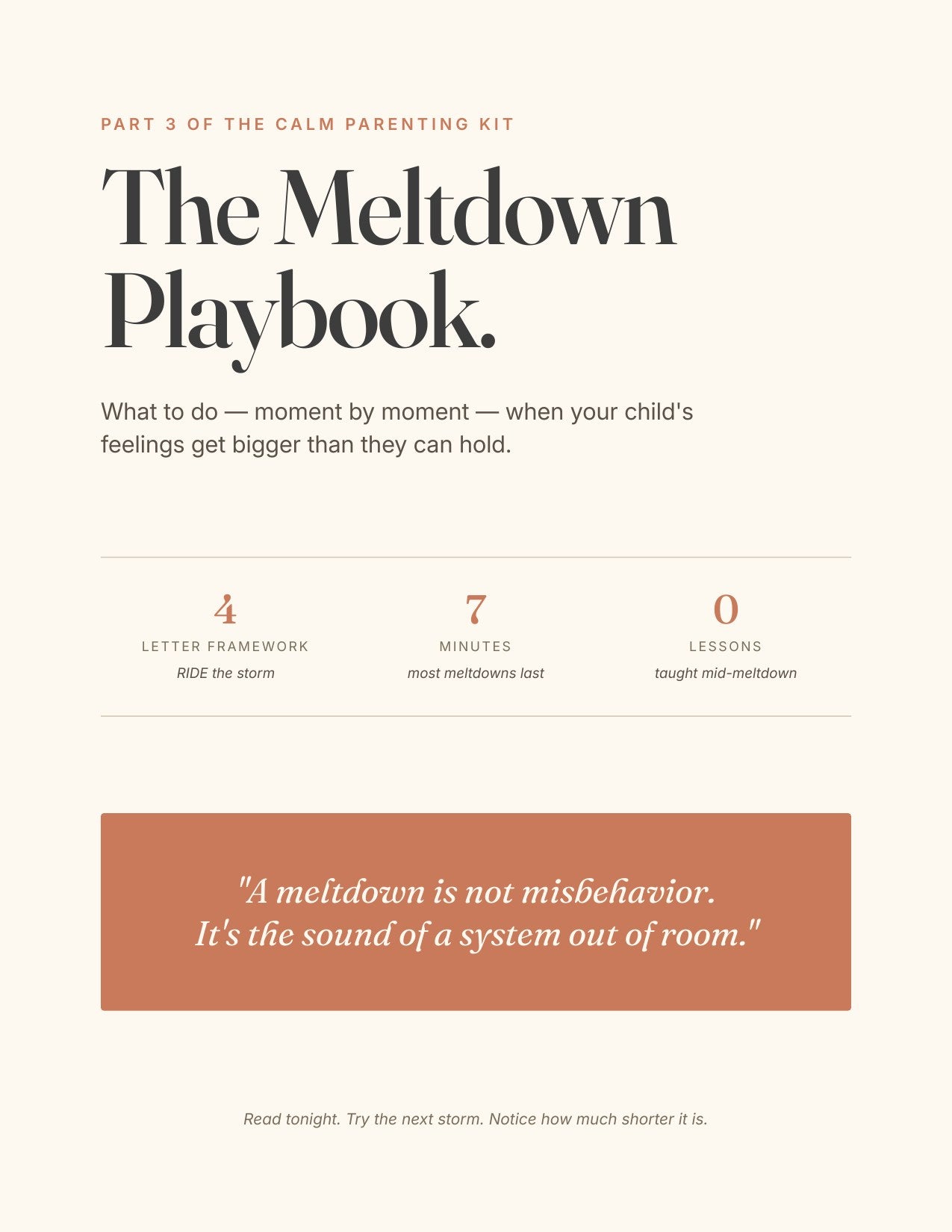 The Meltdown Playbook